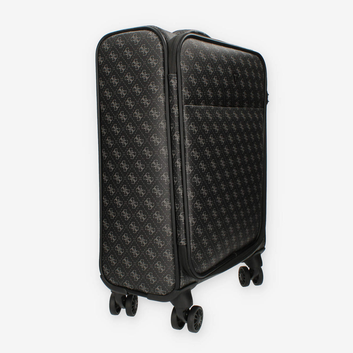 Guess Vezzola Trolley da cabina nero logato a 4 ruote