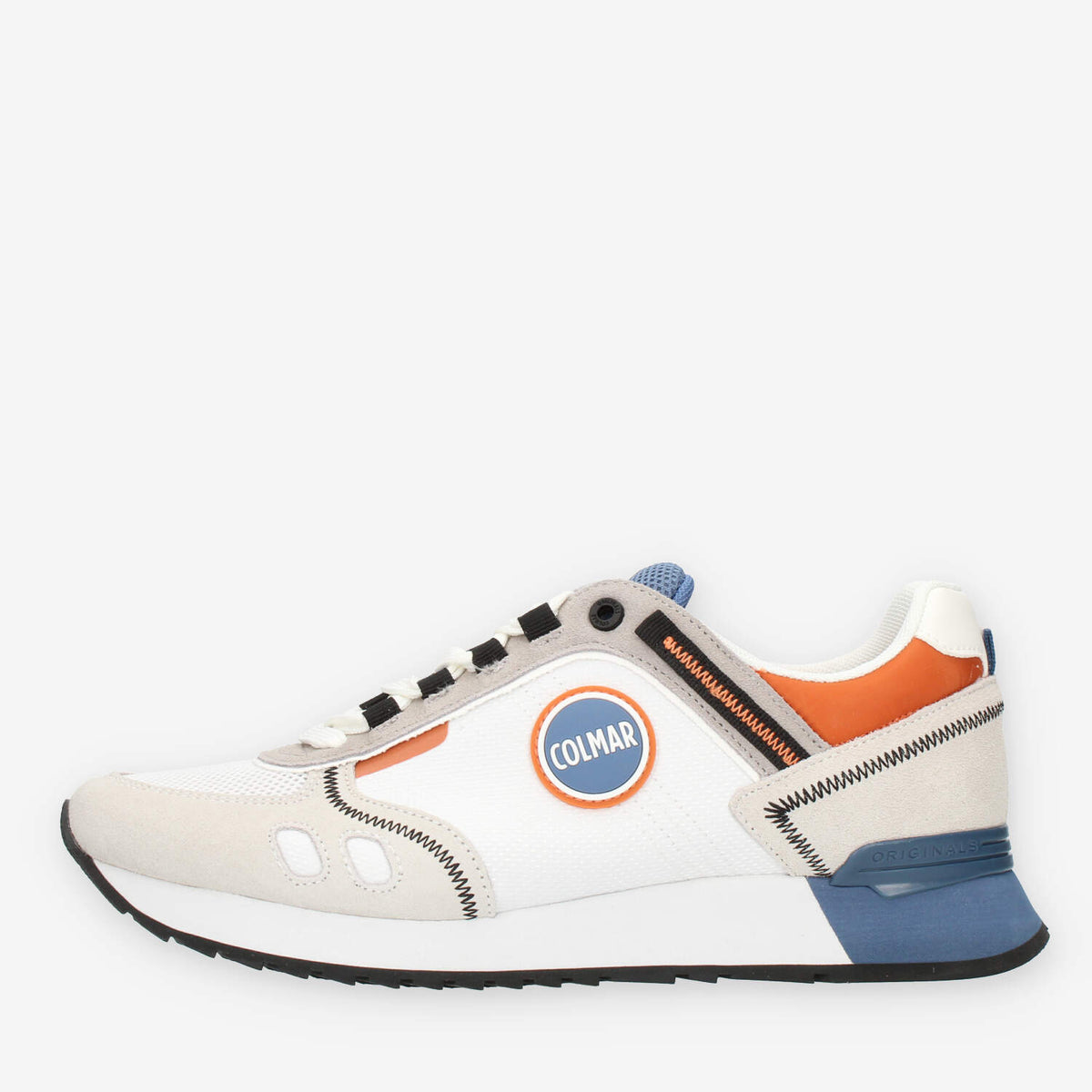 Colmar Travis Sport Colors Sneakers da uomo bianche blu e arancioni