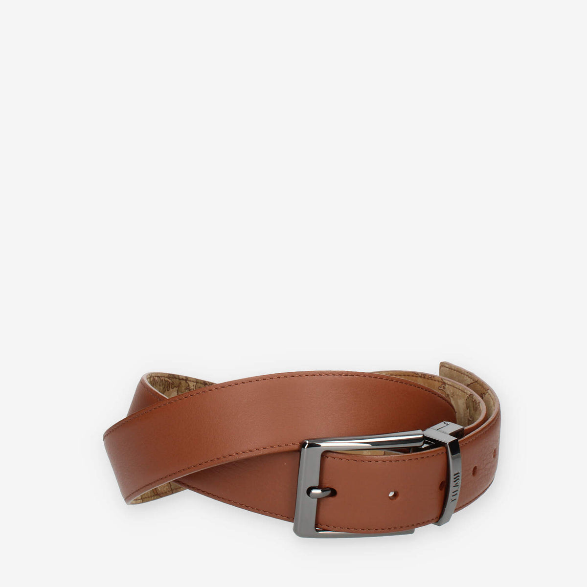 Alviero Martini Prima Classe Cintura reversibile da uomo cuoio e Geo Safari