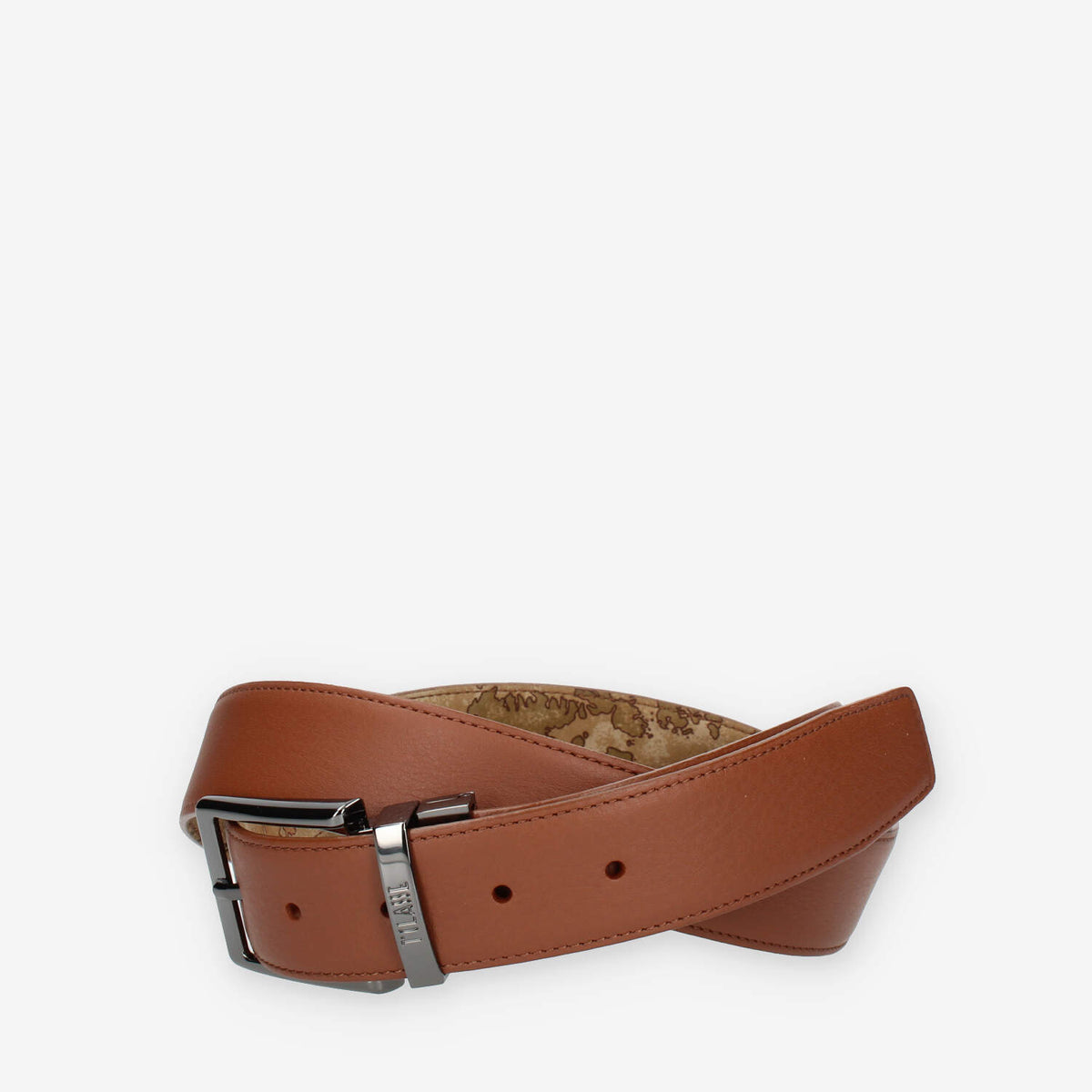 Alviero Martini Prima Classe Cintura reversibile da uomo cuoio e Geo Safari
