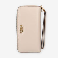 Guess Laurel Portafogli beige con zip e polsiera