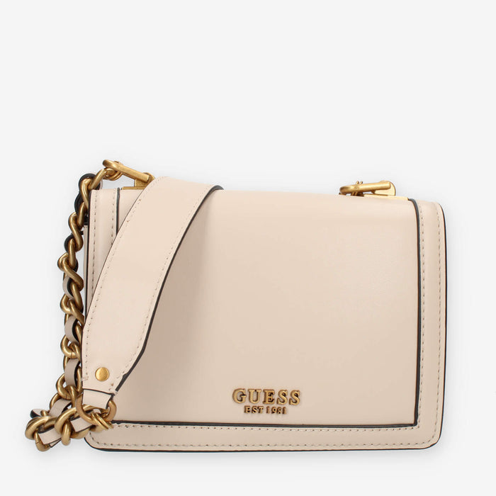 Guess Abey Borsetta beige a tracolla a tre scomparti