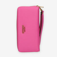 Guess Zed Portafogli fuxia con zip e polsiera