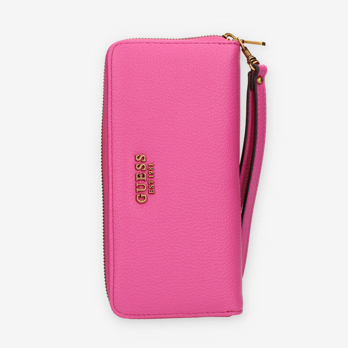 Guess Zed Portafogli fuxia con zip e polsiera