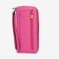 Guess Zed Portafogli fuxia con zip e polsiera