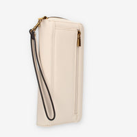 Guess Zed Portafogli beige con zip e polsiera
