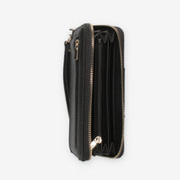 Guess Eco Brenton Portafogli nero con zip e polsiera