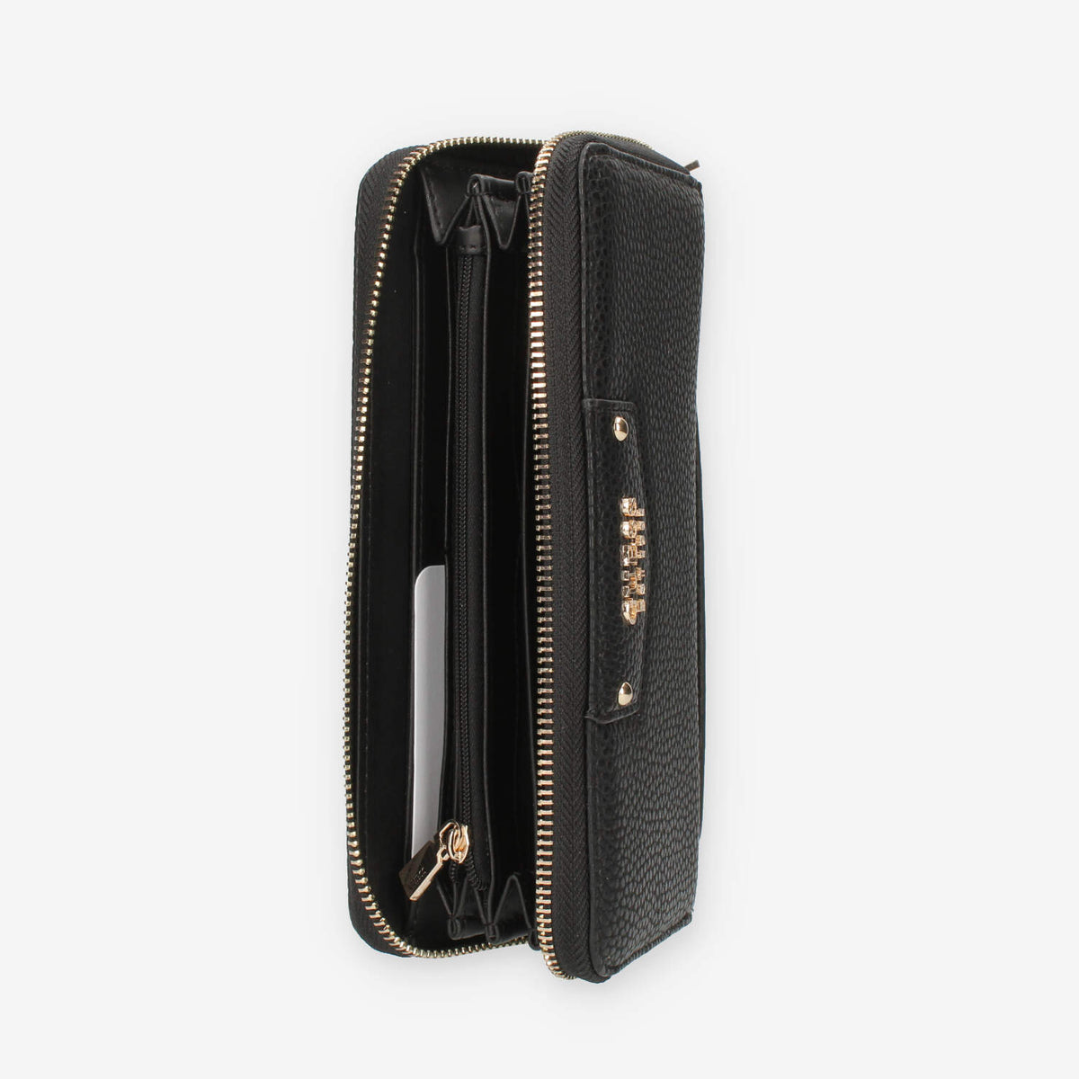 Guess Eco Brenton Portafogli nero con zip e polsiera