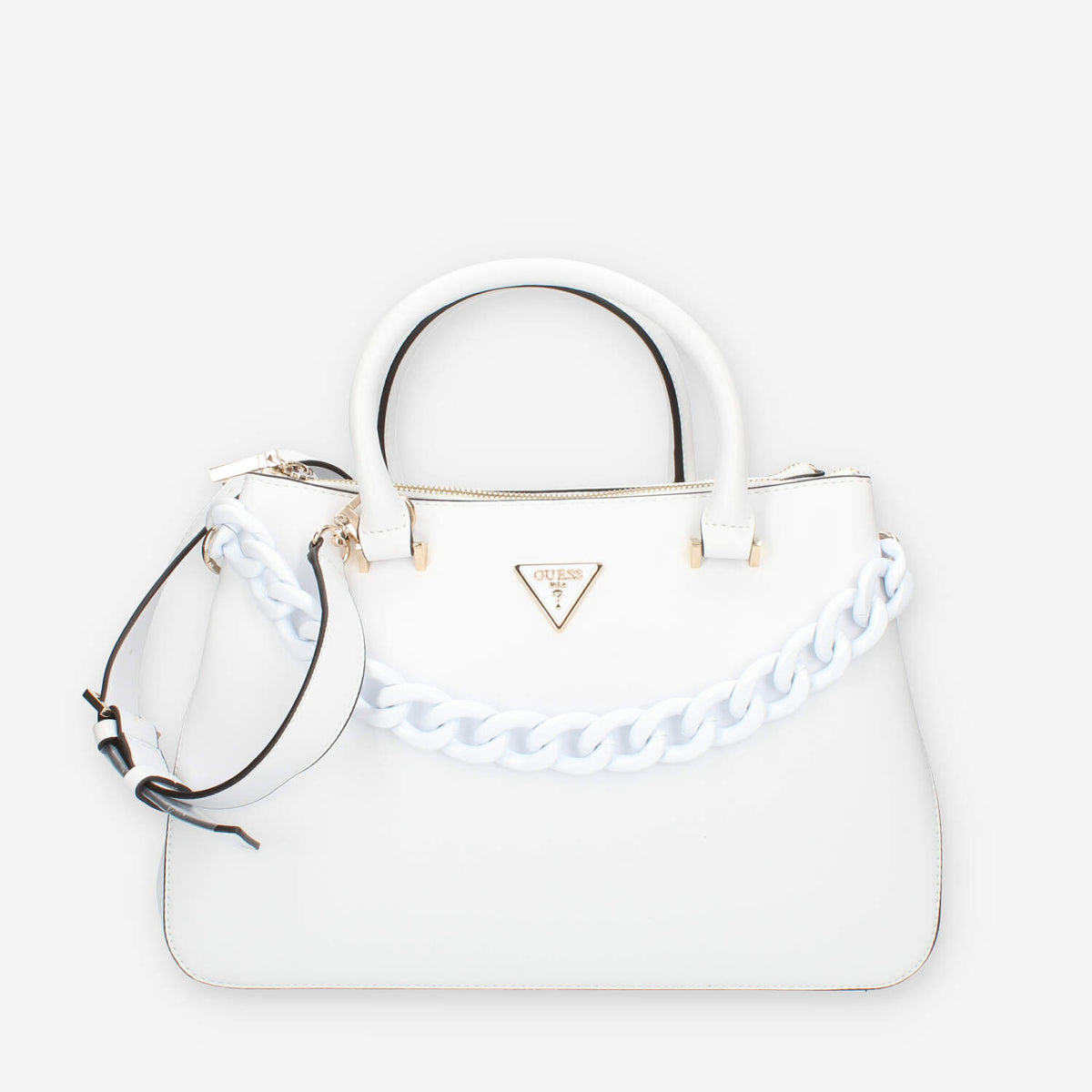 Guess Corina Borsa a mano a 3 scomparti bianca