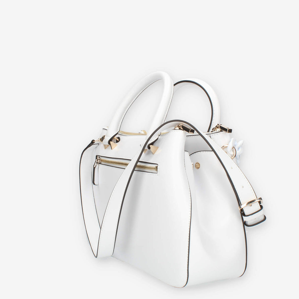 Guess Corina Borsa a mano a 3 scomparti bianca