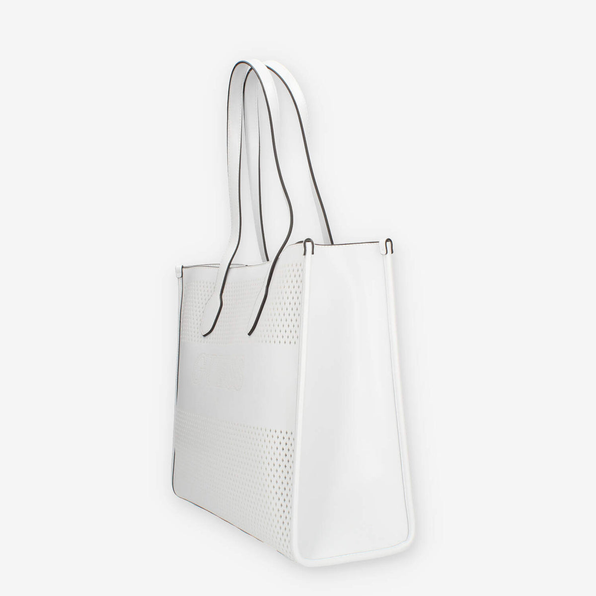 Guess Katey Borsa Shopping bianca traforata con pochette interna