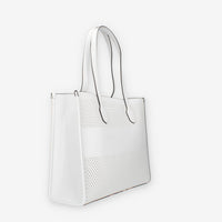 Guess Katey Borsa Shopping bianca traforata con pochette interna