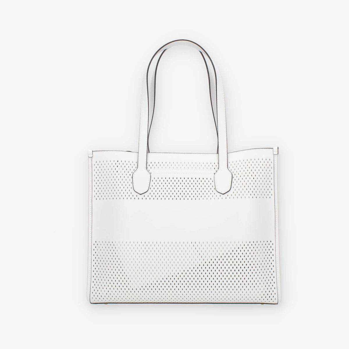 Guess Katey Borsa Shopping bianca traforata con pochette interna