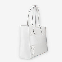 Guess Katey Borsa Shopping bianca traforata con pochette interna