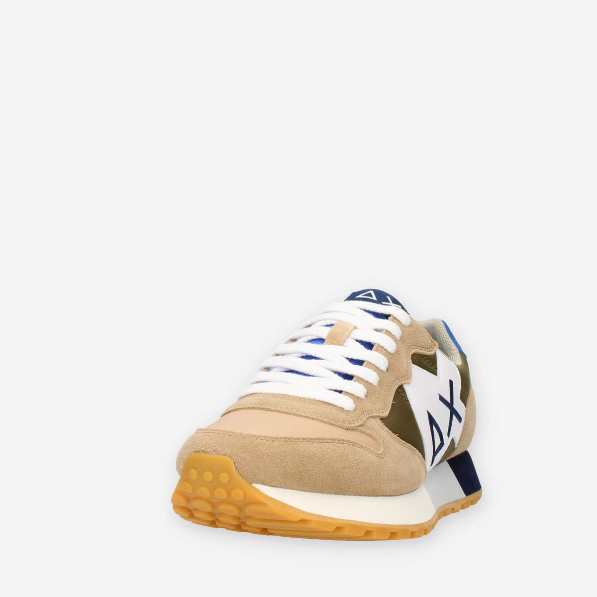 Sun 68 Jaki Tricolors Sneakers beige verdi e blu