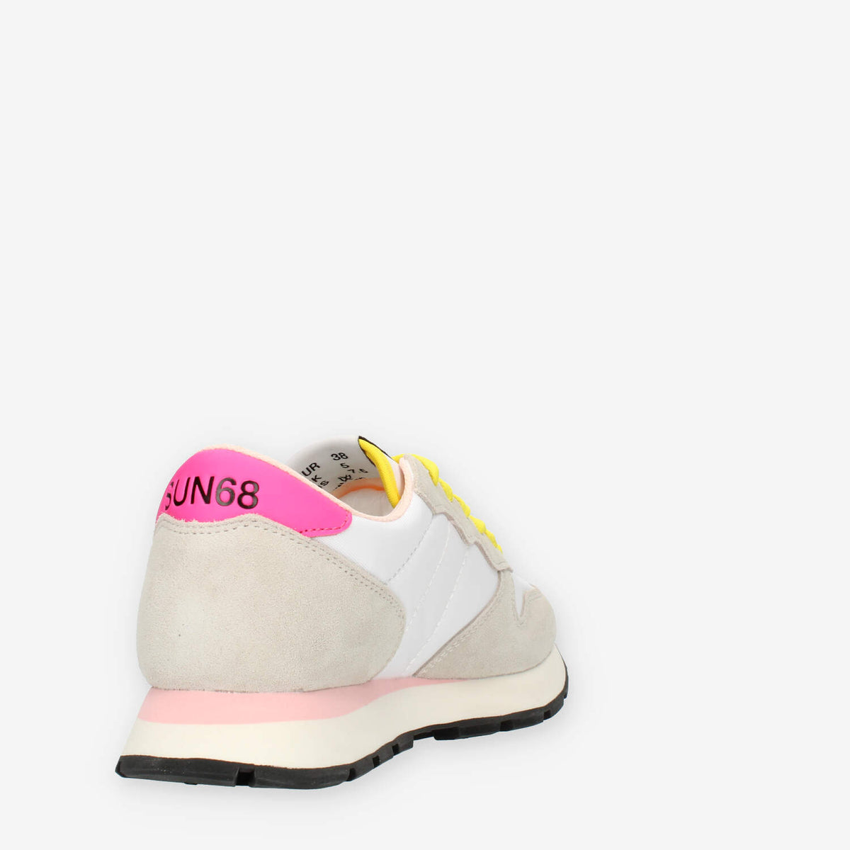 Sun68 Ally Solid Nylon Sneakers beige gialle e fuxia da donna