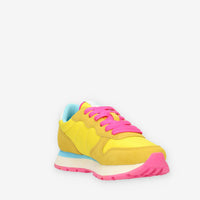 Sun68 Ally Solid Nylon Sneakers gialle azzure e fuxia da donna