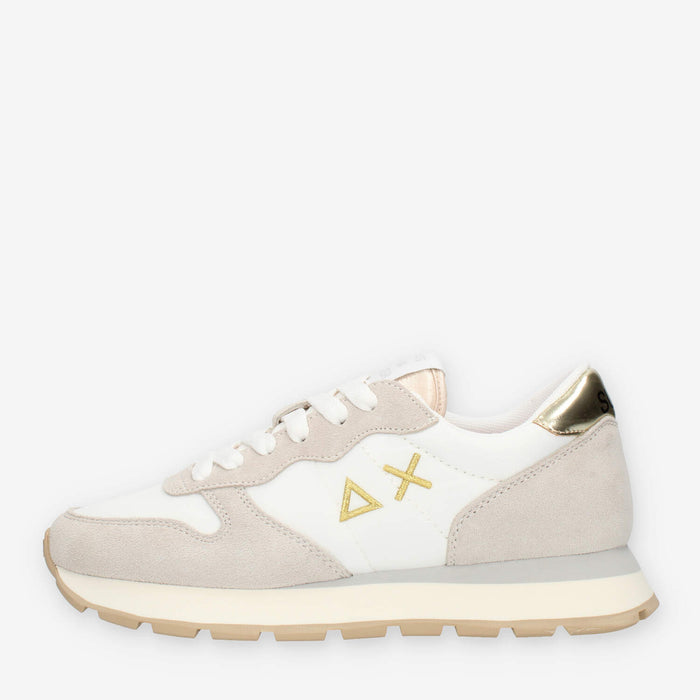 Sun68 Ally Gold Silver Sneakers da donna bianche beige e oro