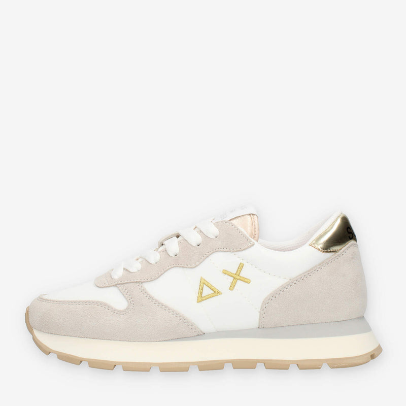 Sun68 Ally Gold Silver Sneakers da donna bianche beige e oro