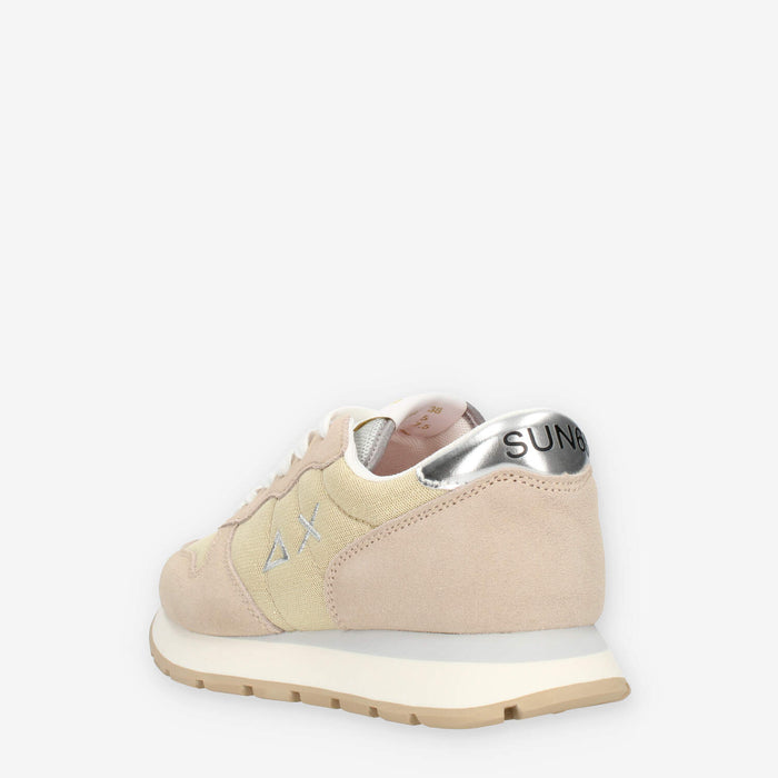 Sun68 Ally Glitter Textile Sneakers beige e oro da donna