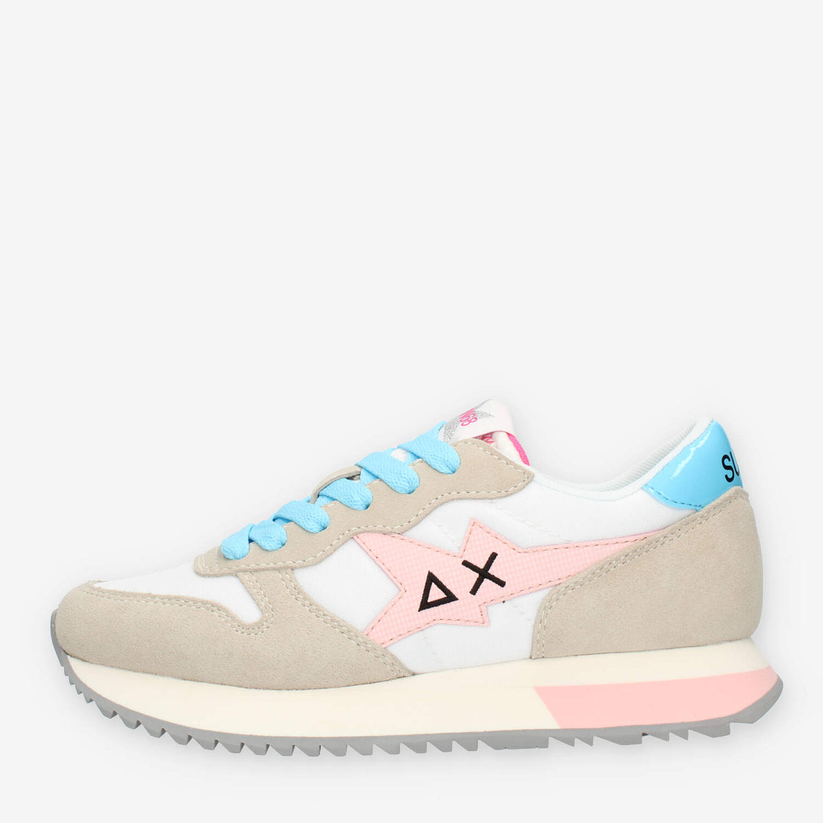 Sun68 Stargirl Solid Sneakers da donna beige bianche azzurre e rosa