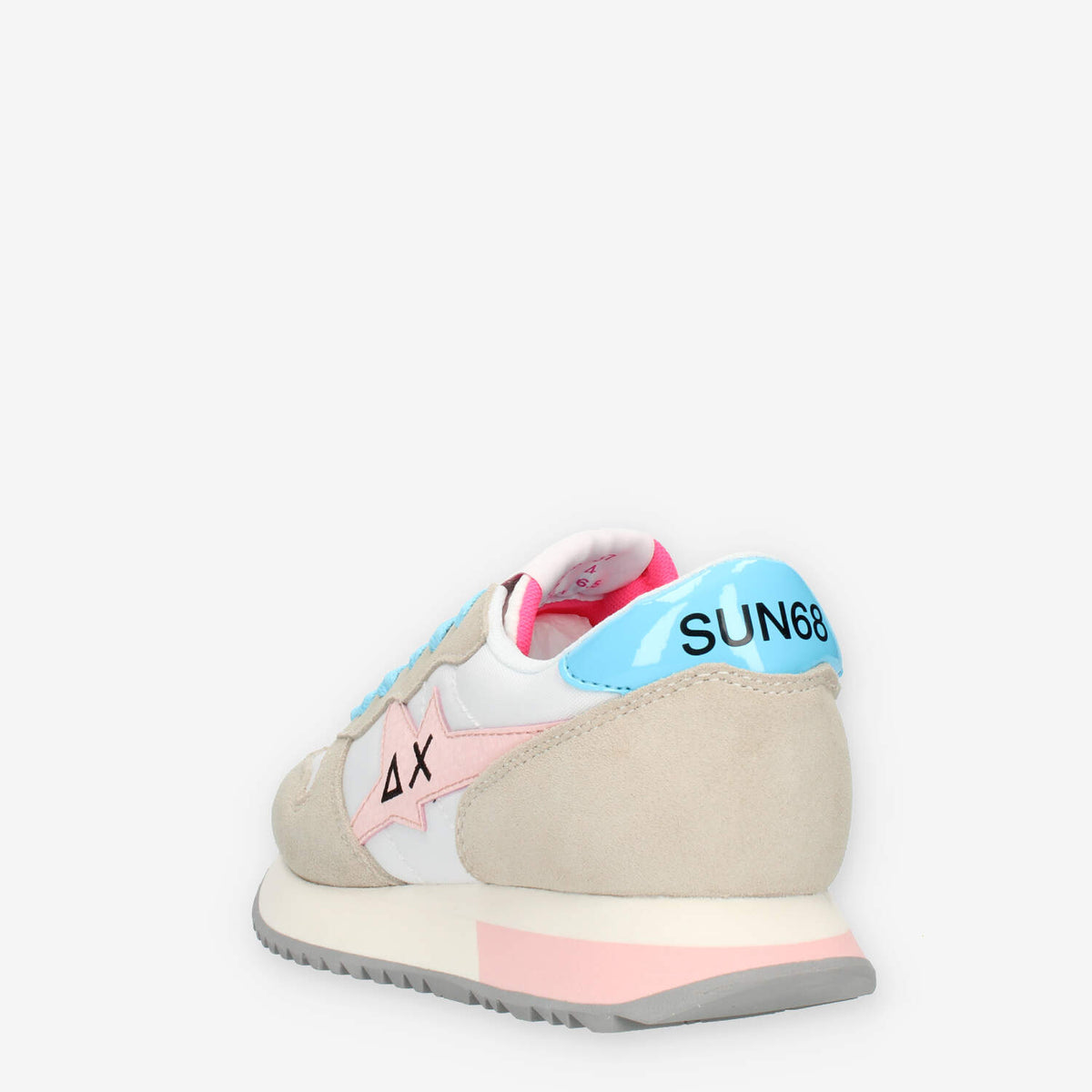 Sun68 Stargirl Solid Sneakers da donna beige bianche azzurre e rosa
