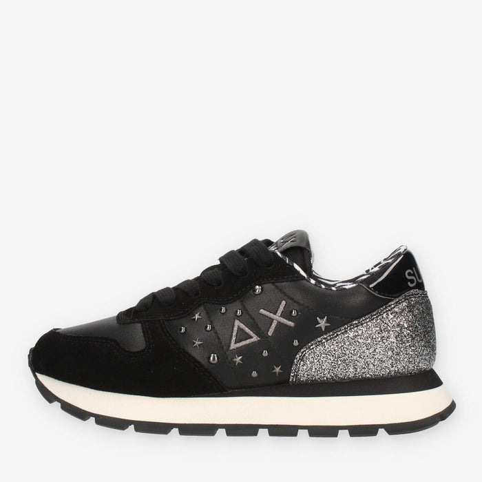 Sun68 Ally Studs Sneakers nere con glitter e borchie