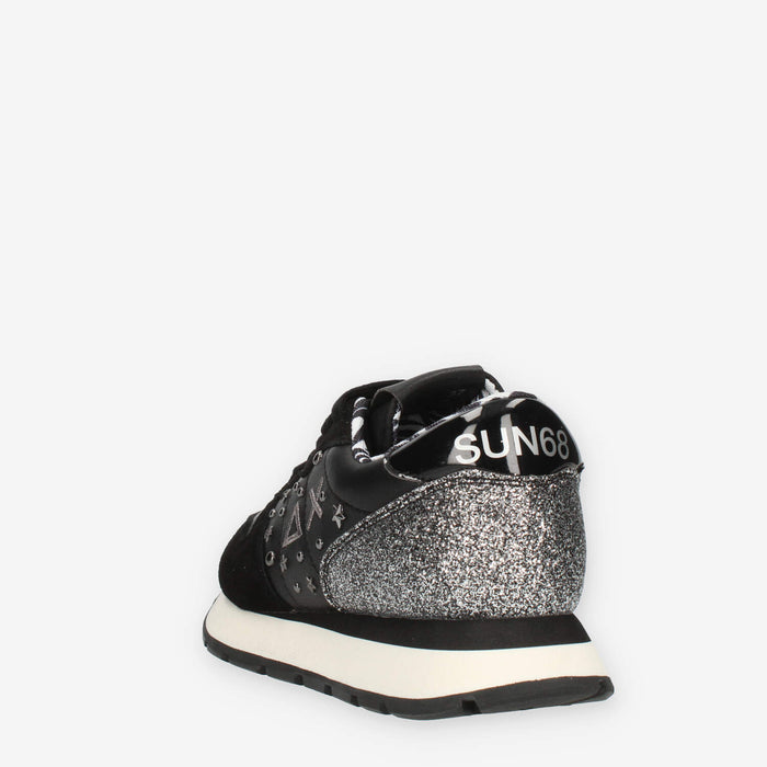 Sun68 Ally Studs Sneakers nere con glitter e borchie