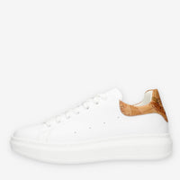 Alviero Martini Prima Classe Sneakers da uomo bianche con dettagli Geo Classic