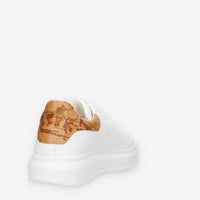 Alviero Martini Prima Classe Sneakers da uomo bianche con dettagli Geo Classic