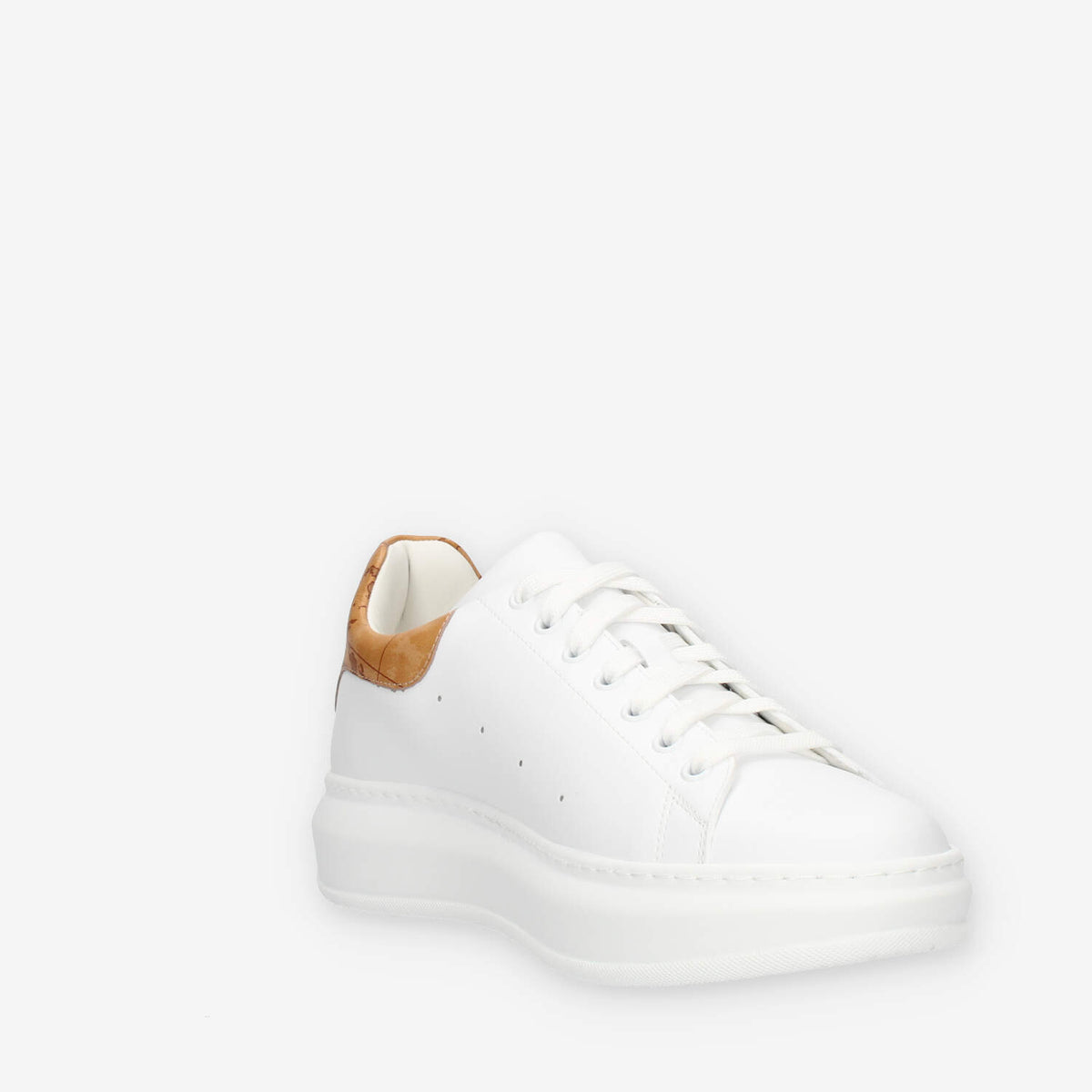 Alviero Martini Prima Classe Sneakers da uomo bianche con dettagli Geo Classic