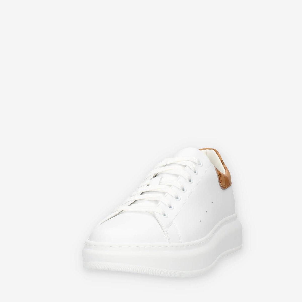 Alviero Martini Prima Classe Sneakers da uomo bianche con dettagli Geo Classic