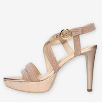 Nero Giardini Sandali glitterati rosa da donna con tacco alto