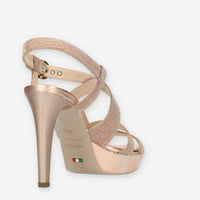 Nero Giardini Sandali glitterati rosa da donna con tacco alto