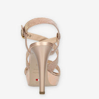 Nero Giardini Sandali glitterati rosa da donna con tacco alto